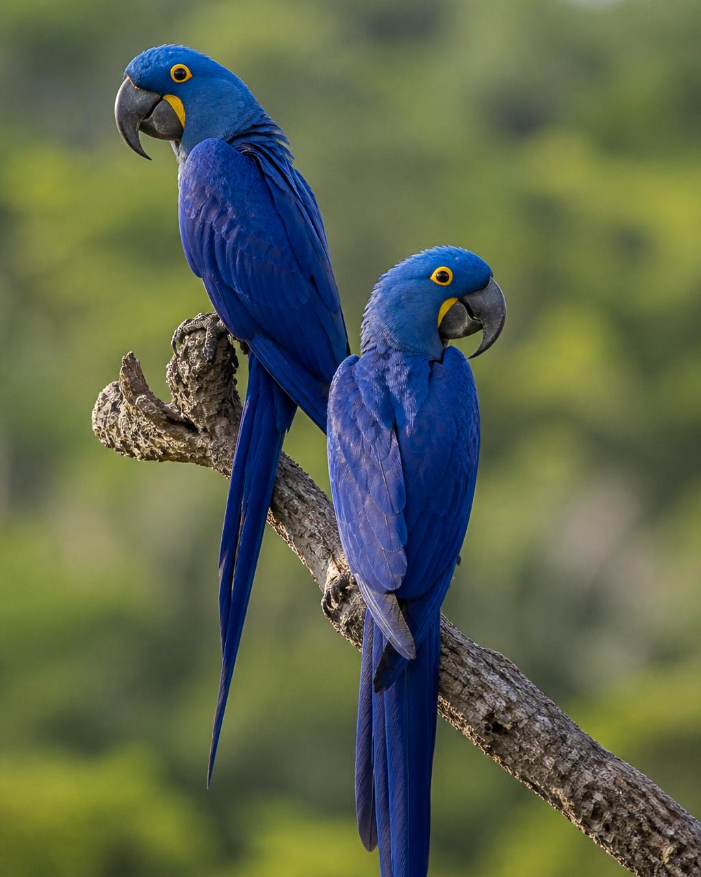 Hyacinth macaws in the Pantanal