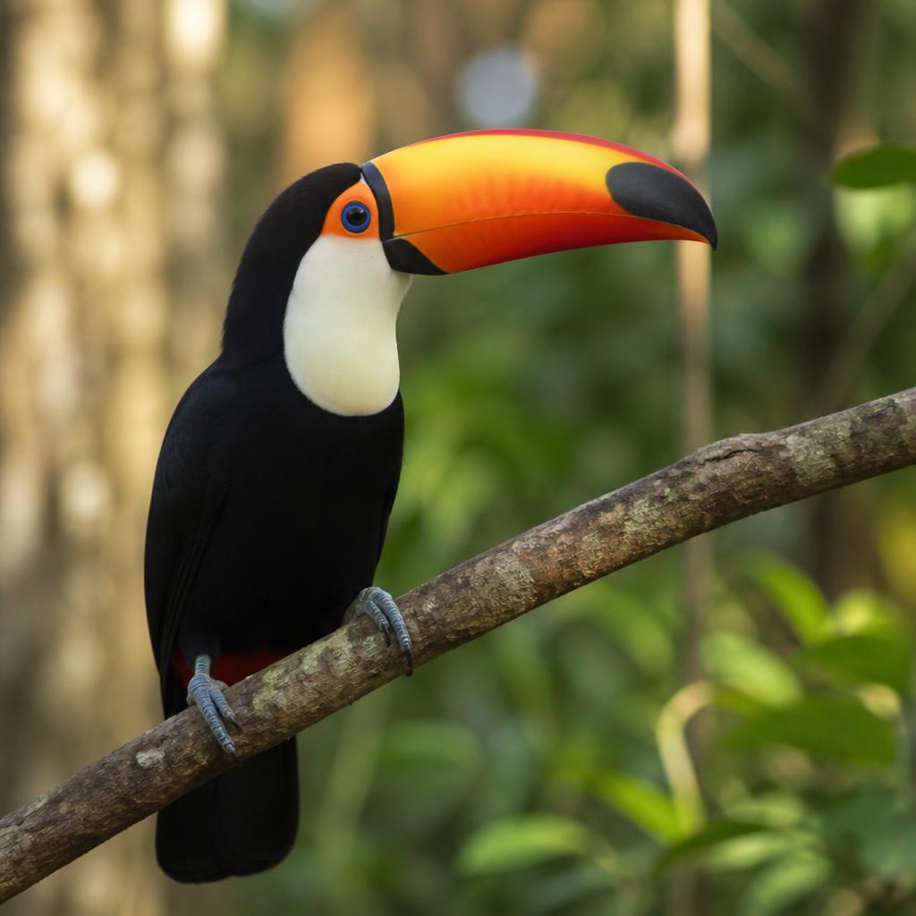 Toco toucan in the forest